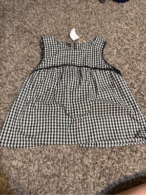 Women’s dizzire brand black and white gingham tank. New! Size medium